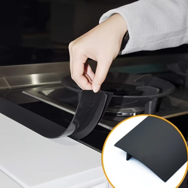 1pc Silicone Stove Gap Cover; Kitchen Counter Gap Filler; Heat Resistant Oven Gap Filler; Between Kitchen Appliances Washing Machine And Stovetop - Image 7