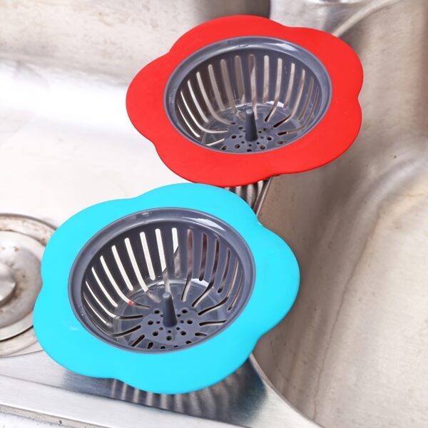 2pcs Flower Shaped Sink Strainer; Shower Sink Drains Cover; Kitchen Sink Colander; Sewer Hair Filter; Kitchen Accessories - Image 2