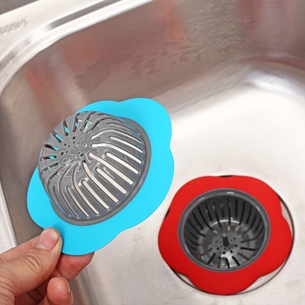 2pcs Flower Shaped Sink Strainer; Shower Sink Drains Cover; Kitchen Sink Colander; Sewer Hair Filter; Kitchen Accessories - Image 5