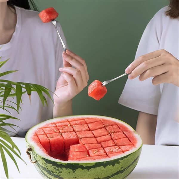 Stainless Steel Watermelon Slicer - Quick; Safe; and Fun! Perfect for Fruit Salad and Kitchen Gadget. 1pc. - Image 2