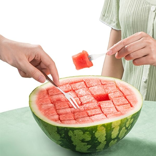 Stainless Steel Watermelon Slicer - Quick; Safe; and Fun! Perfect for Fruit Salad and Kitchen Gadget. 1pc. - Image 4