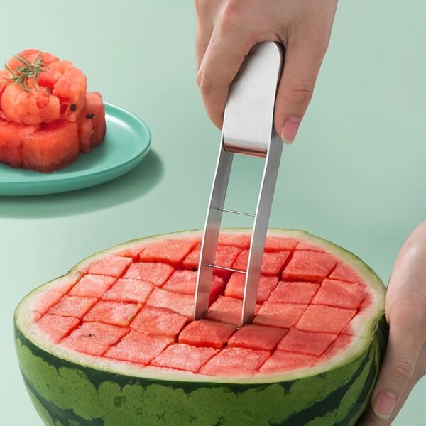 Stainless Steel Watermelon Slicer - Quick; Safe; and Fun! Perfect for Fruit Salad and Kitchen Gadget. 1pc. - Image 6