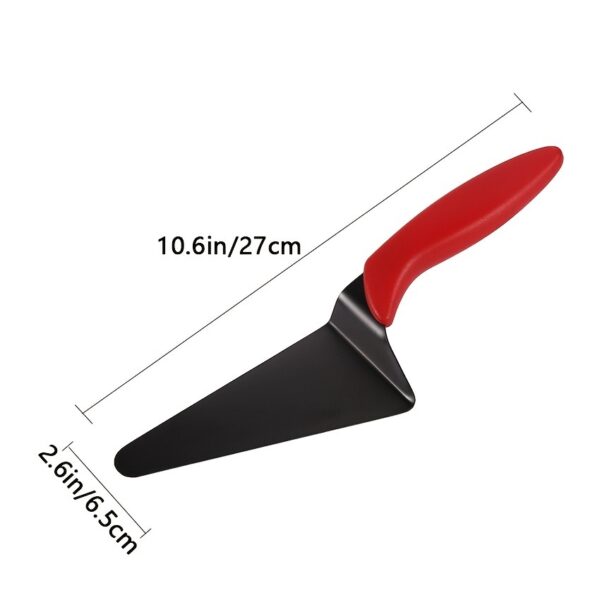 1pc; Cake Server; Stainless Steel Pizza Shovel; Black Red Cake Knife Cake Cutter; Pizza Pie Server; Kitchen Baking Tool; Household Item - Image 3