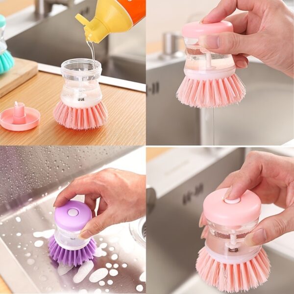 Cleaning Brush; A Multi-functional Brush That Automatically Adds Detergent; Used For Washing Dishes; Brushing Pots; And Brushing Basins - Image 4