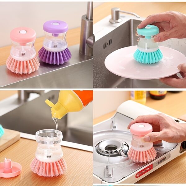 Cleaning Brush; A Multi-functional Brush That Automatically Adds Detergent; Used For Washing Dishes; Brushing Pots; And Brushing Basins - Image 5