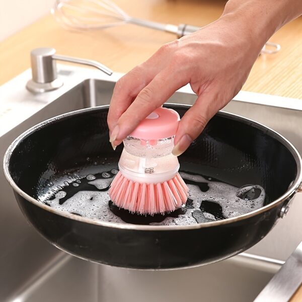 Cleaning Brush; A Multi-functional Brush That Automatically Adds Detergent; Used For Washing Dishes; Brushing Pots; And Brushing Basins - Image 6