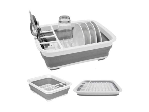 1pc Dish Drying Rack; Foldable Dish Rack For Kitchen Counter; Large Dish Drainers Utensil Holder For Soup Bowls; Dinner Plates - Image 10