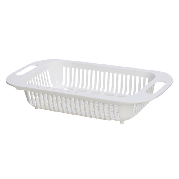 1pc Retractable Fruits And Vegetables Drain Basket; Extendable Over The Sink; Adjustable Strainer; Sink Washing Basket For Kitchen - Image 4