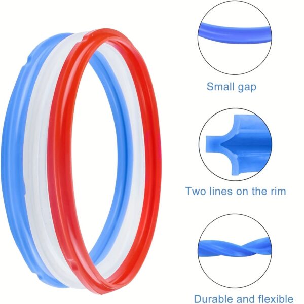 1pc Silicone Sealing Ring For Instant Pot; 3 Quart; 5 & 6 Quart; 8 Quart; Instant Pot Gasket; Replacement Rubber Seals - Image 8