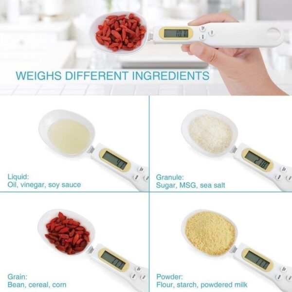 Electronic Kitchen Scale; 0.1g-500g LCD Display Digital Weight Measuring Spoon; Kitchen Tool (Button Battery Version Cannot Be Charged) Outdoor Home Kitchen Accessories - Image 4