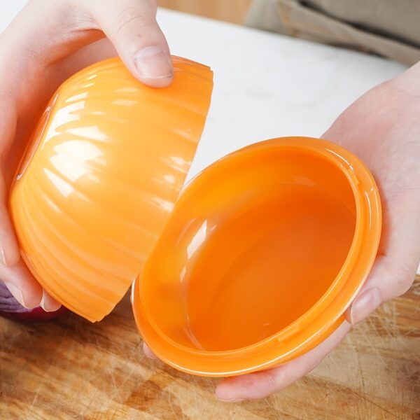 1pc Onion Plastic Storage Box; Onion Shaped Food Saver Storage Container; 450ml/15.8oz - Image 3