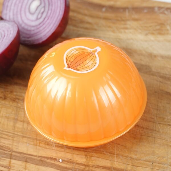 1pc Onion Plastic Storage Box; Onion Shaped Food Saver Storage Container; 450ml/15.8oz - Image 4