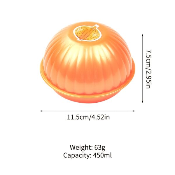 1pc Onion Plastic Storage Box; Onion Shaped Food Saver Storage Container; 450ml/15.8oz - Image 5