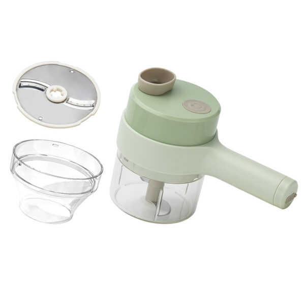 4 In 1 Vegetable Chopper Handheld Electric Vegetable Cutter Set Portable Wireless Garlic Mud Masher Garlic Press And Slicer Set Multifunctional Electric Mini Food Processor - Image 2