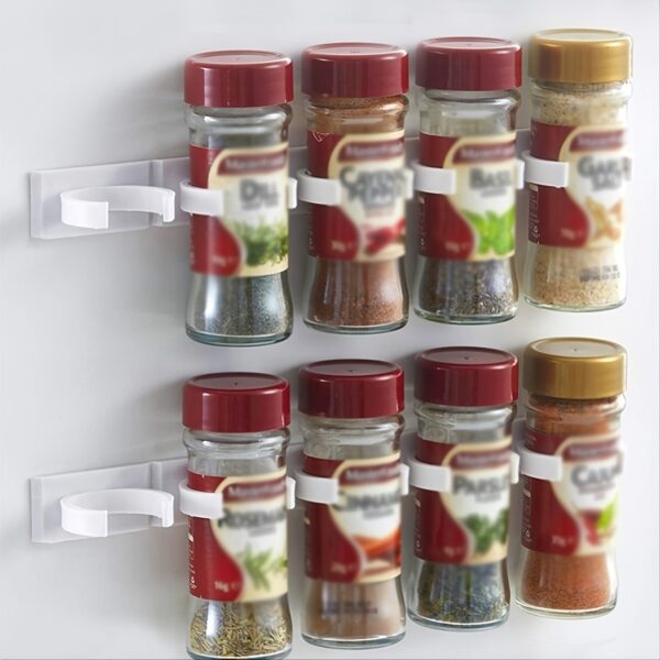 4pcs/set Universal Spice Jar Clips; Useful Organizer And Dispenser For Refrigerators; No Screws Needed - Image 2