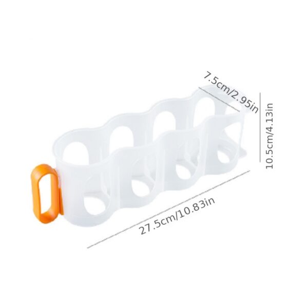 1pc Portable Can Organizer For Refrigerator Shelf Beer Can Holder Fridge Storage Sliding Rack Clear Plastic Storage Containers For Food