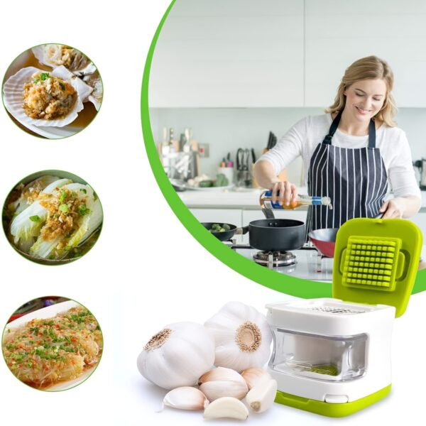 1pc Garlic Press Stainless Steel Double-sided Gadget Crusher And Slicer With Ergonomic Design And Practical Kitchen Utensils To Keep Your Hands Free Of Odor - Image 4