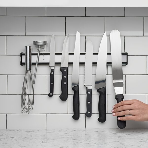 1pc Magnetic Knife Strips; Stainless Steel Magnetic Knife Bar - Use As Knife Holder; Knife Rack; Knife Strip; Kitchen Utensil Holder And Tool Holder - Image 2