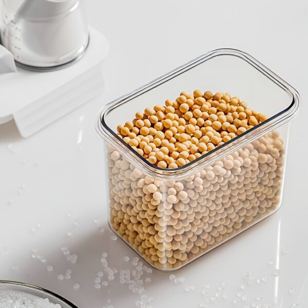 1pc Portable Plastic Food Storage Box; Clear Cereal Storage Containers With Lids; Large Kitchen Storage Containers - Image 8