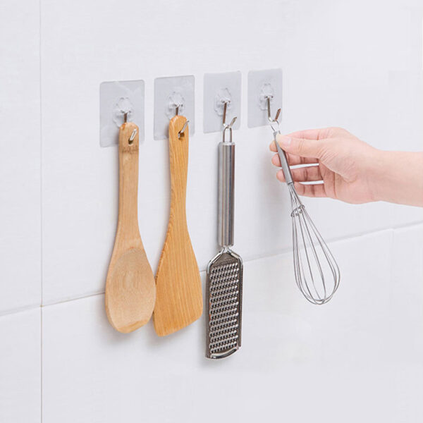 30pcs Practical Adhesive Hooks; Multifunctional Hooks; Transparent Anti-Skid Traceless Hooks; Kitchenware Hook - Image 6