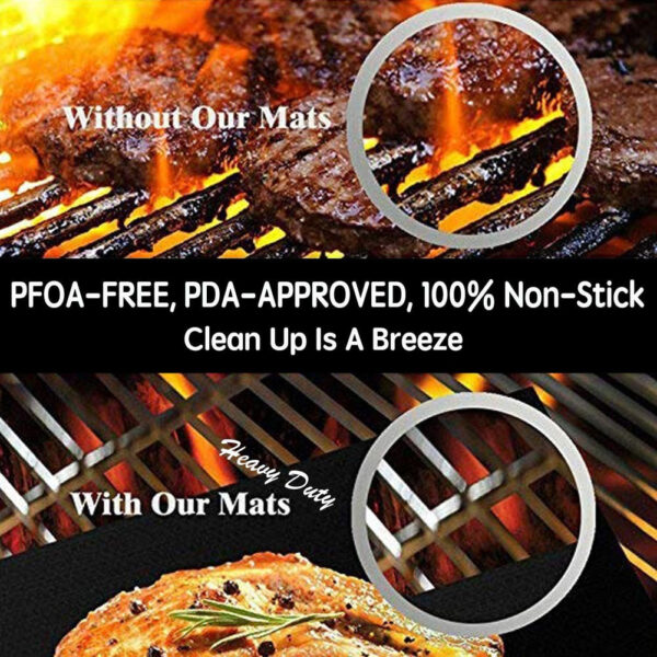 5pcs Non-stick BBQ Grill Mat Baking Mat BBQ Tools Cooking Grilling Sheet Heat Resistance Easily Cleaned Kitchen Tools; 15.75*12.99inch - Image 6