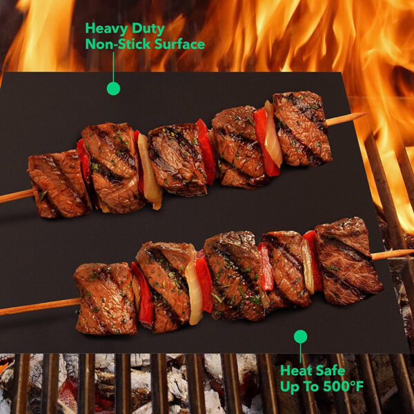 5pcs Non-stick BBQ Grill Mat Baking Mat BBQ Tools Cooking Grilling Sheet Heat Resistance Easily Cleaned Kitchen Tools; 15.75*12.99inch - Image 9