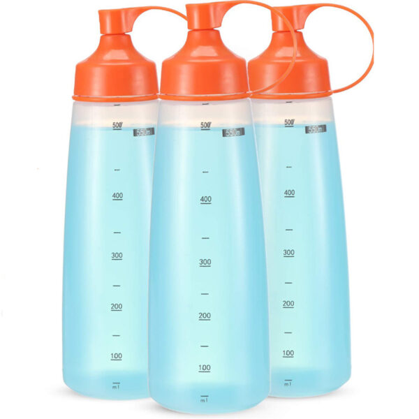 3pcs; Condiment Squeeze Bottles; Plastic Condiment Squeeze Bottles With Squeeze Top; Sauce Squeeze Bottles For Sauces; Kitchen Supplies