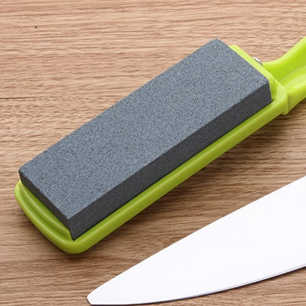 1pc Knife Sharpener With Handle; Sharpening Kitchen Tool; Household Labor-saving Sharpener - Image 3