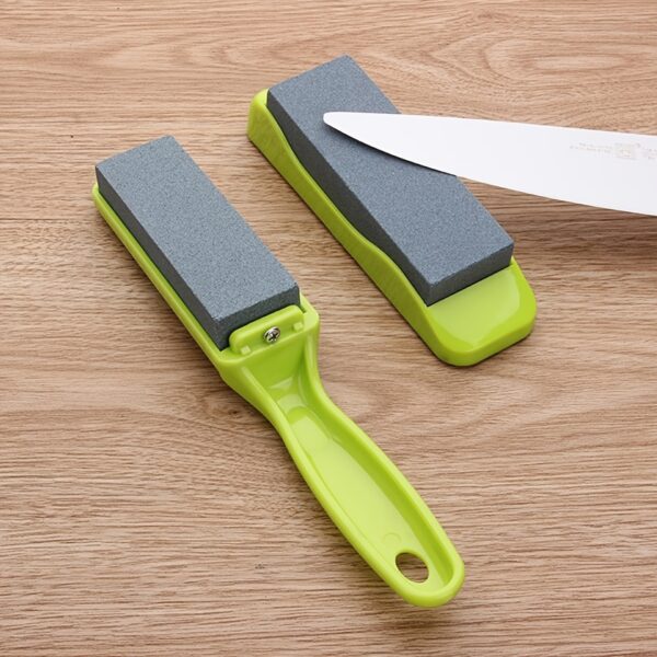 1pc Knife Sharpener With Handle; Sharpening Kitchen Tool; Household Labor-saving Sharpener - Image 4