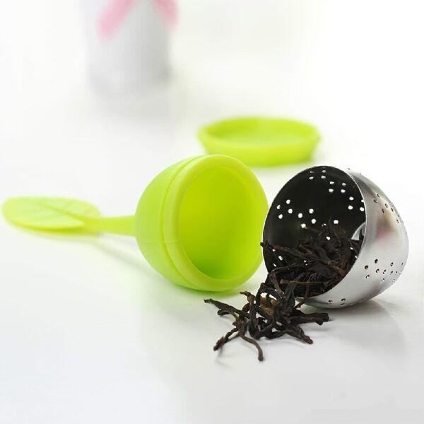 1pc/7pcs Tea Infuser Silicone Handle Stainless Steel Strainer Drip Tray Included - Loose Tea Steeper - Best Tea Infuser For Loose Leaf Or Herbal Tea - Image 9