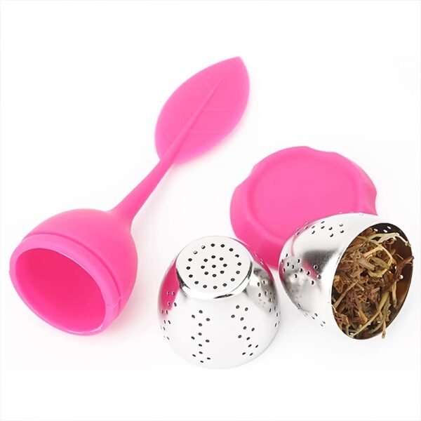 1pc/7pcs Tea Infuser Silicone Handle Stainless Steel Strainer Drip Tray Included - Loose Tea Steeper - Best Tea Infuser For Loose Leaf Or Herbal Tea - Image 12