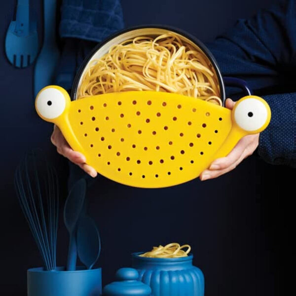 1pc Pasta Strainer - Cute Monster Eye Design - BPA Free Food Strainer For Kitchen - Noodle And Pot Strainer Kitchen Accessory Gift - Image 4