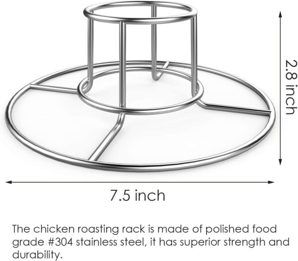 1pc Beer Can Chicken Holder; Vertical Chicken Rack; Stainless Steel Chicken Racks For BBQ; Grilling Roasting - Image 11