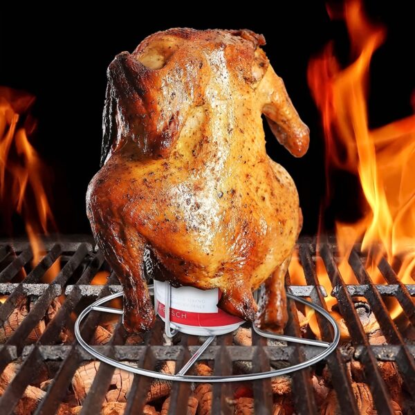 1pc Beer Can Chicken Holder; Vertical Chicken Rack; Stainless Steel Chicken Racks For BBQ; Grilling Roasting - Image 3