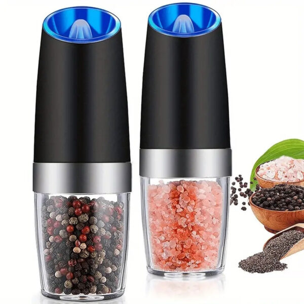 1pc/2pcs Electric Pepper Mill Herb Coffee Grinder Automatic Gravity Induction Salt Shaker Grinders Machine Kitchen Herb Spice Mill Tools (Battery Not Included) - Image 5