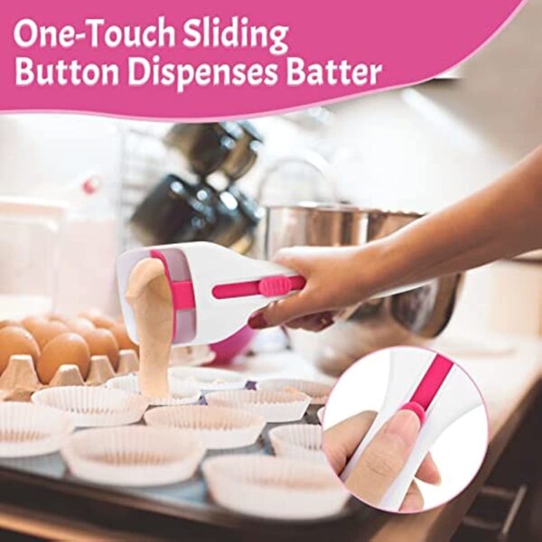 Cupcake Scoop - BPA-Free Batter Dispenser With Measuring Function For Equal Amounts For Drip-Free Baking And Clean Counters Kitchen Gadgets - Image 6