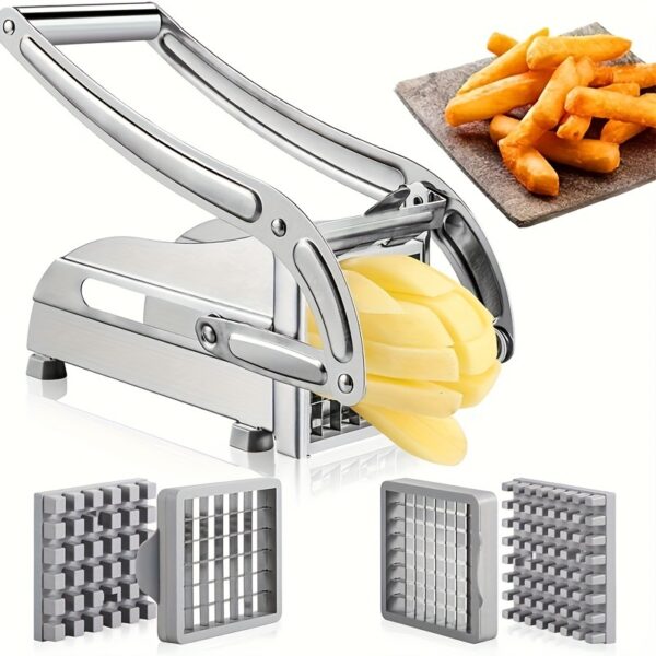 1pc French Fry Cutter; Commercial Restaurant French Fry Cutter Stainless Steel Potato Cutter Vegetable Potato Slicer With Suction Feet Cutter Potato Heavy Duty Cutter For Potatoes Carrots Cucumbers - Image 5