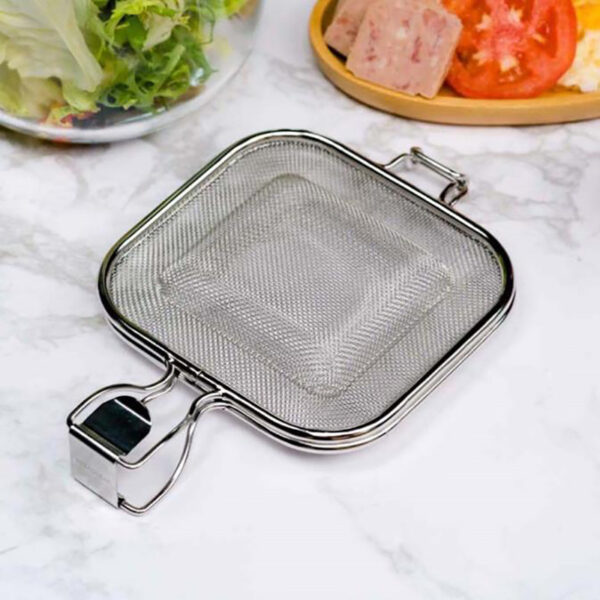 Sandwich Toaster Bread Grill Net Stainless Steel Sandwich Grilling Basket Foldable Sandwich Baking Tool Oven Food Grill Rack - Image 7