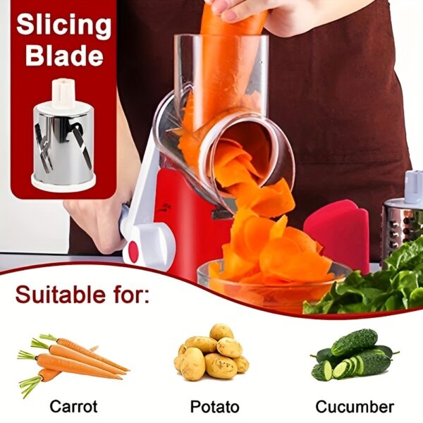 1 Set; 4in1; Vegetable Slicer; Multifunctional Fruit Slicer; Manual Food Grater; Rotary Cutter; Vegetable Grinders; Kitchen Stuff; Kitchen Gadgets - Image 6