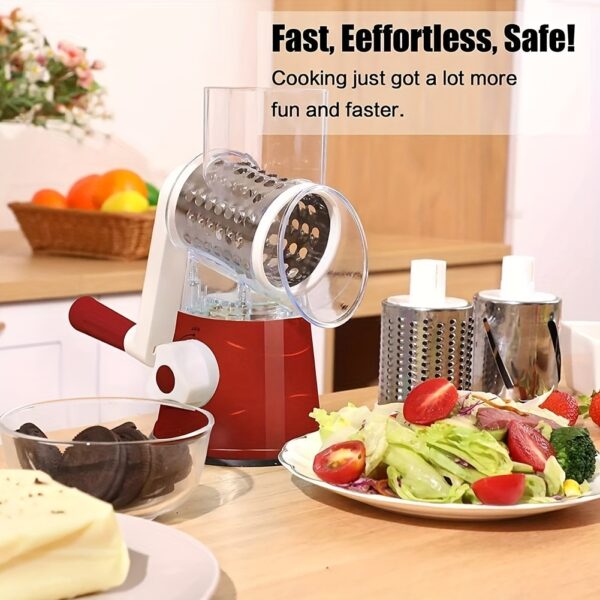 1 Set; 4in1; Vegetable Slicer; Multifunctional Fruit Slicer; Manual Food Grater; Rotary Cutter; Vegetable Grinders; Kitchen Stuff; Kitchen Gadgets - Image 7