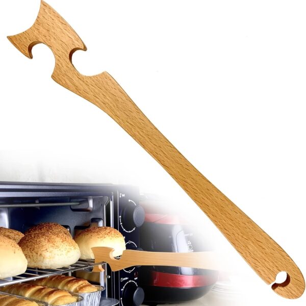 1 Pack; Wooden Oven Rack Push Pull Stick; For Oven Rack Push Pull Puller For Baking; Cooking And Grilling By Beech Wood; Kitchen Accessories - Image 2