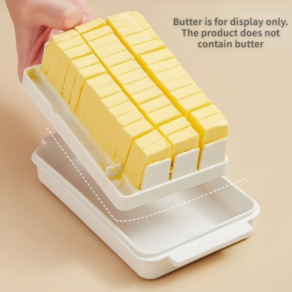 1pc Butter Preservation Box, Food Preserving Container Box, Dividable Butter Pan With Lid, Sealing Butter Pan, Kitchen Gift - Image 2