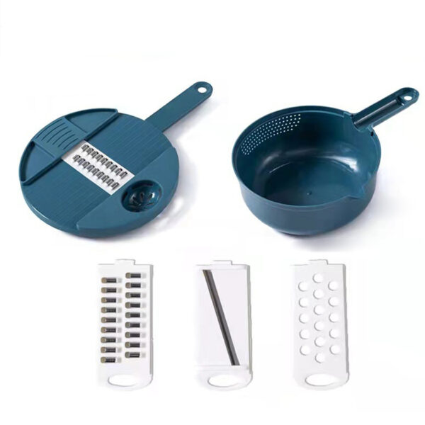 1pc Multifunctional Vegetable Cutter, Potato Shredded Grater, 3 Blades Or 6 Blades For Choose 11in*7.2in - Image 2