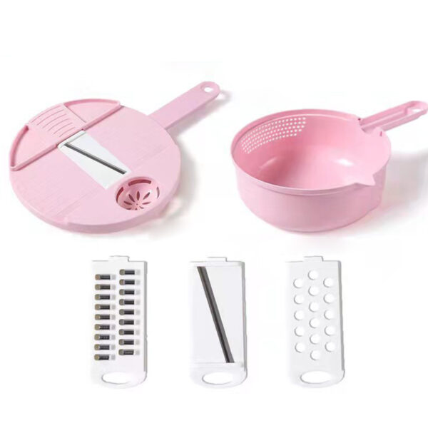 1pc Multifunctional Vegetable Cutter, Potato Shredded Grater, 3 Blades Or 6 Blades For Choose 11in*7.2in - Image 4