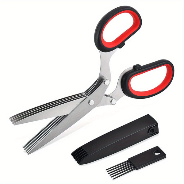 1pc 5 Blade Kitchen Herb Shears Herb Cutter For Chopping Basil Chive Parsley - Image 2