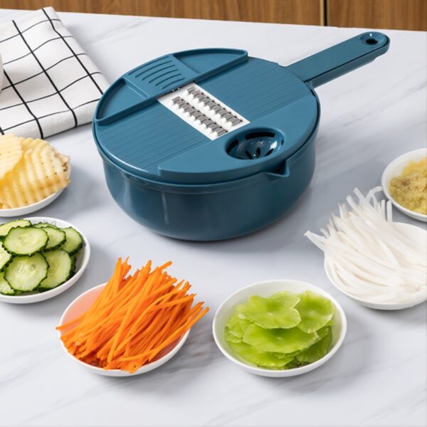 1pc Multifunctional Vegetable Cutter, Potato Shredded Grater, 3 Blades Or 6 Blades For Choose 11in*7.2in - Image 6