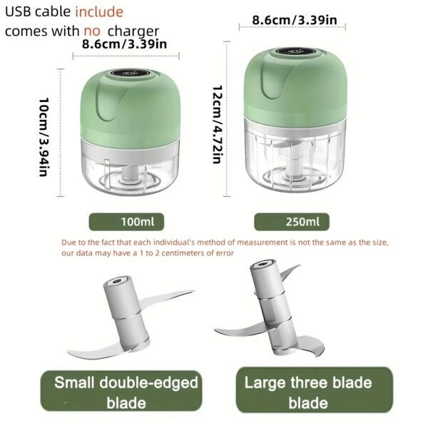 1pc Electric Garlic Chopper, Onion Chopper, USB Charging Vegetable Mincer, Electric Mini Chopper, Food Processor, Kitchen Tools - Image 7