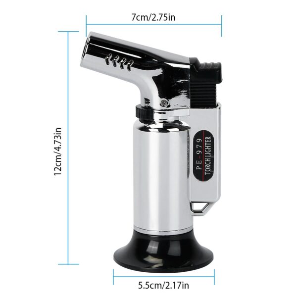 Culinary Butane Torch Lighter Refillable Blow Torch Adjustable Flame Kitchen Cooking BBQ Torch (Gas Not Included) - Image 24