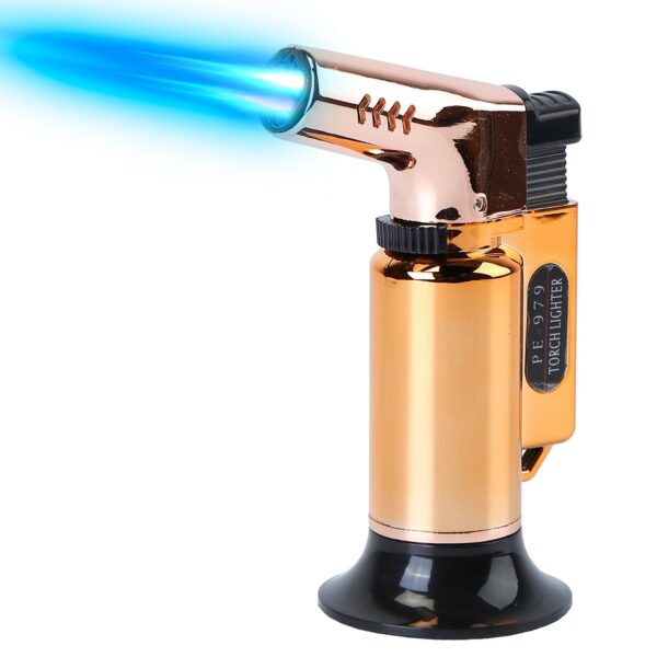 Culinary Butane Torch Lighter Refillable Blow Torch Adjustable Flame Kitchen Cooking BBQ Torch (Gas Not Included) - Image 2