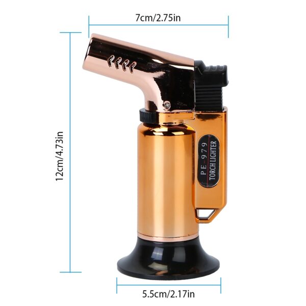 Culinary Butane Torch Lighter Refillable Blow Torch Adjustable Flame Kitchen Cooking BBQ Torch (Gas Not Included) - Image 4